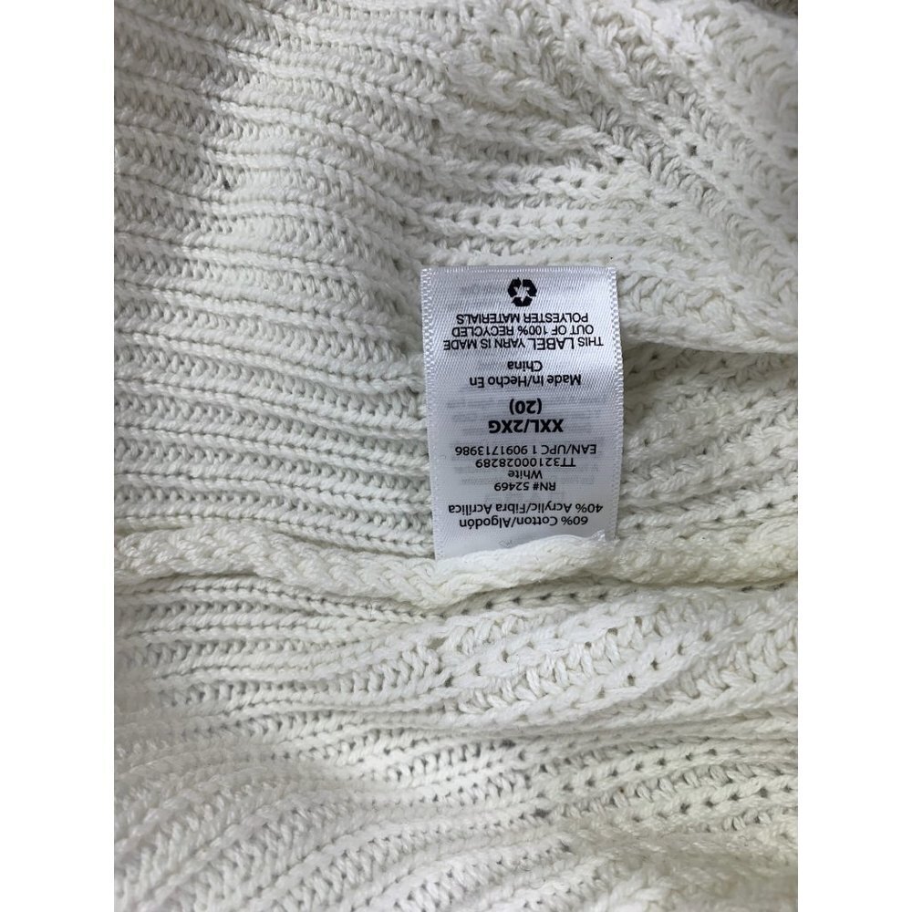 Time & Tru Women's Knitted Cream Sweater - Picture 4 of 7